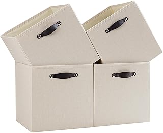 Storage Cube Bins | 7.7 oz/yd² Fabric Cubby Organizer Baskets for Shelf,...