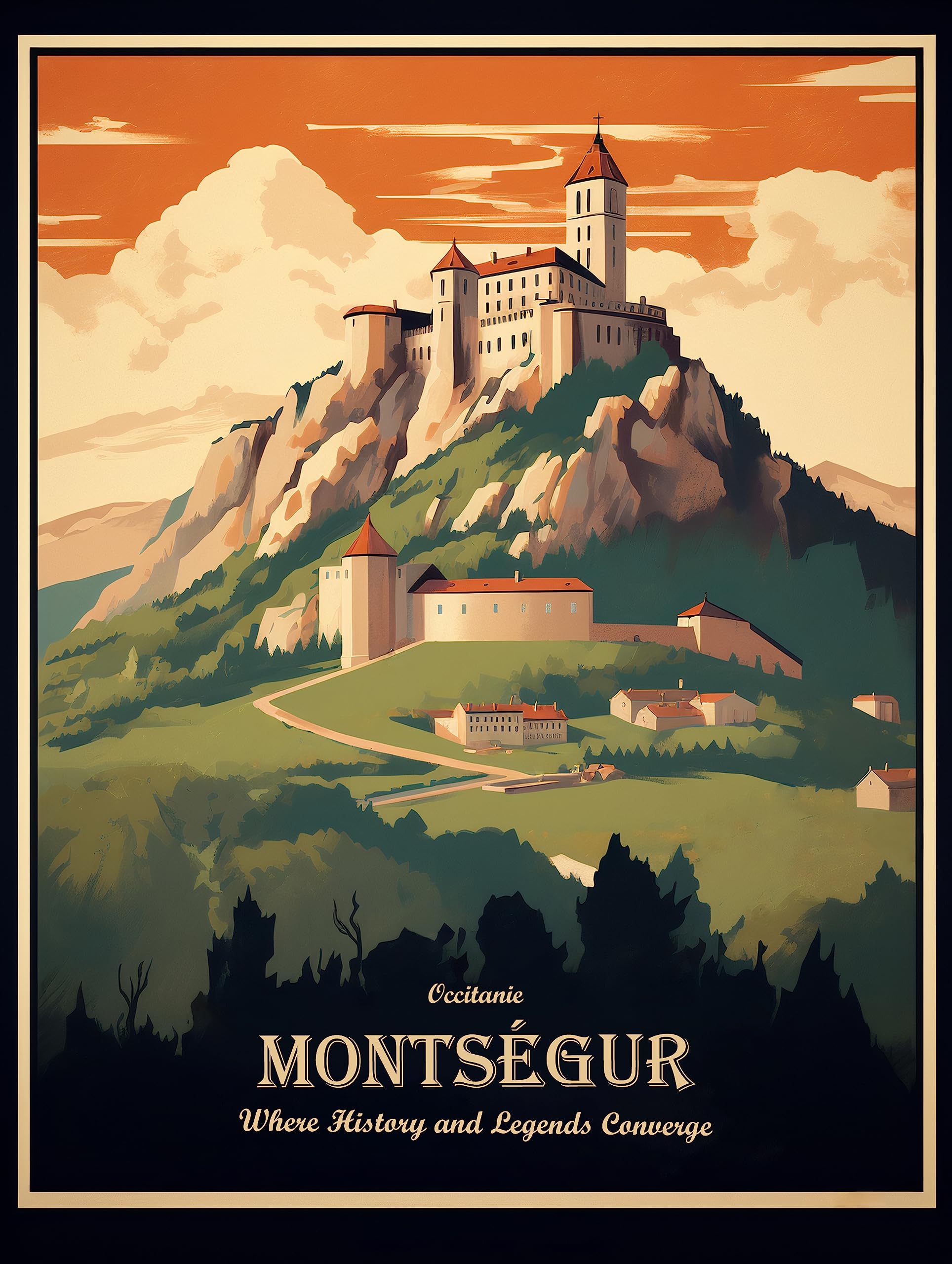 France, Montsegur | Poster | Wall Art | Home Decor |