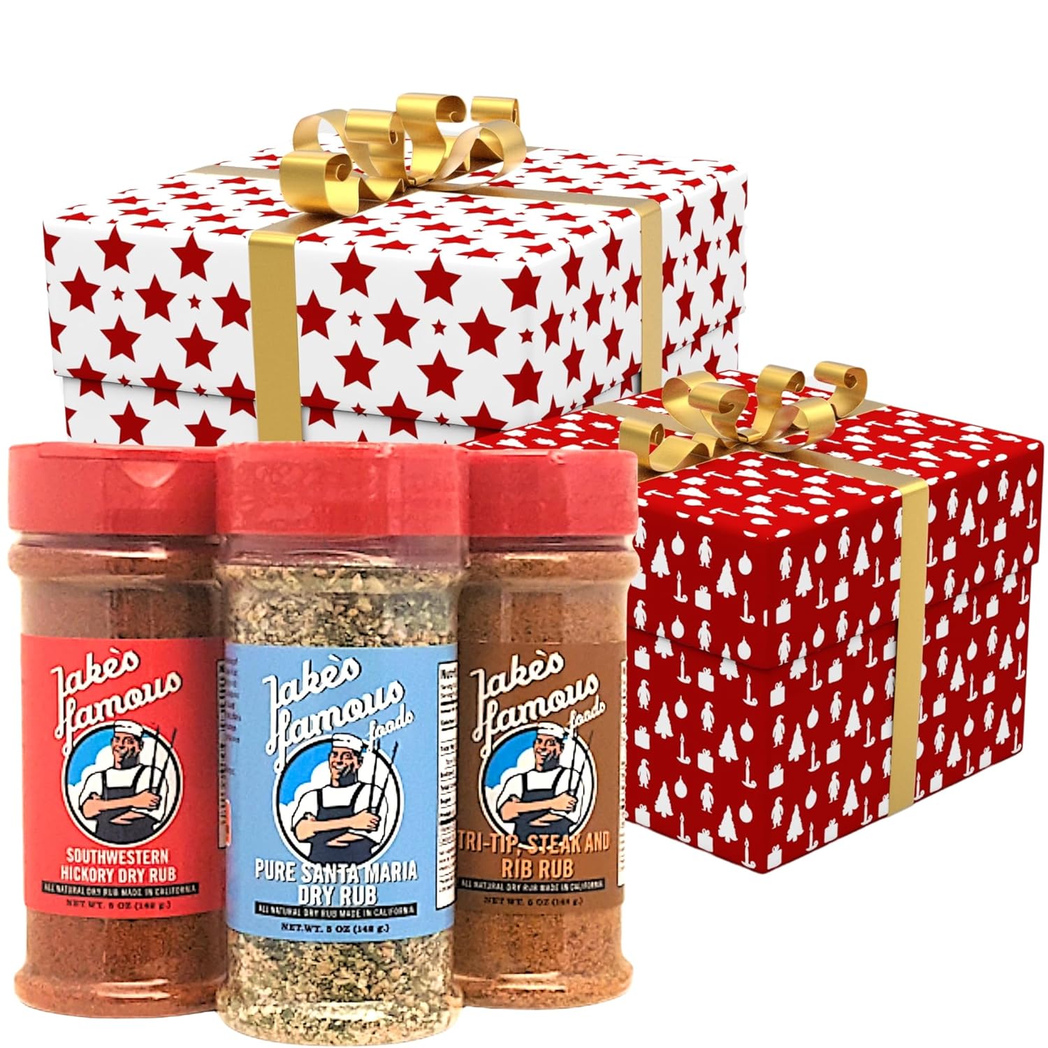Jake's Famous BBQ Rub Collection | 3 Signature Spice Blends for Grilling Pros | Ideal Gifts for Men, Grill Masters & Backyard Chefs Natural, Gluten-Free for Smoking (3 Pack-5 Oz Ea.)