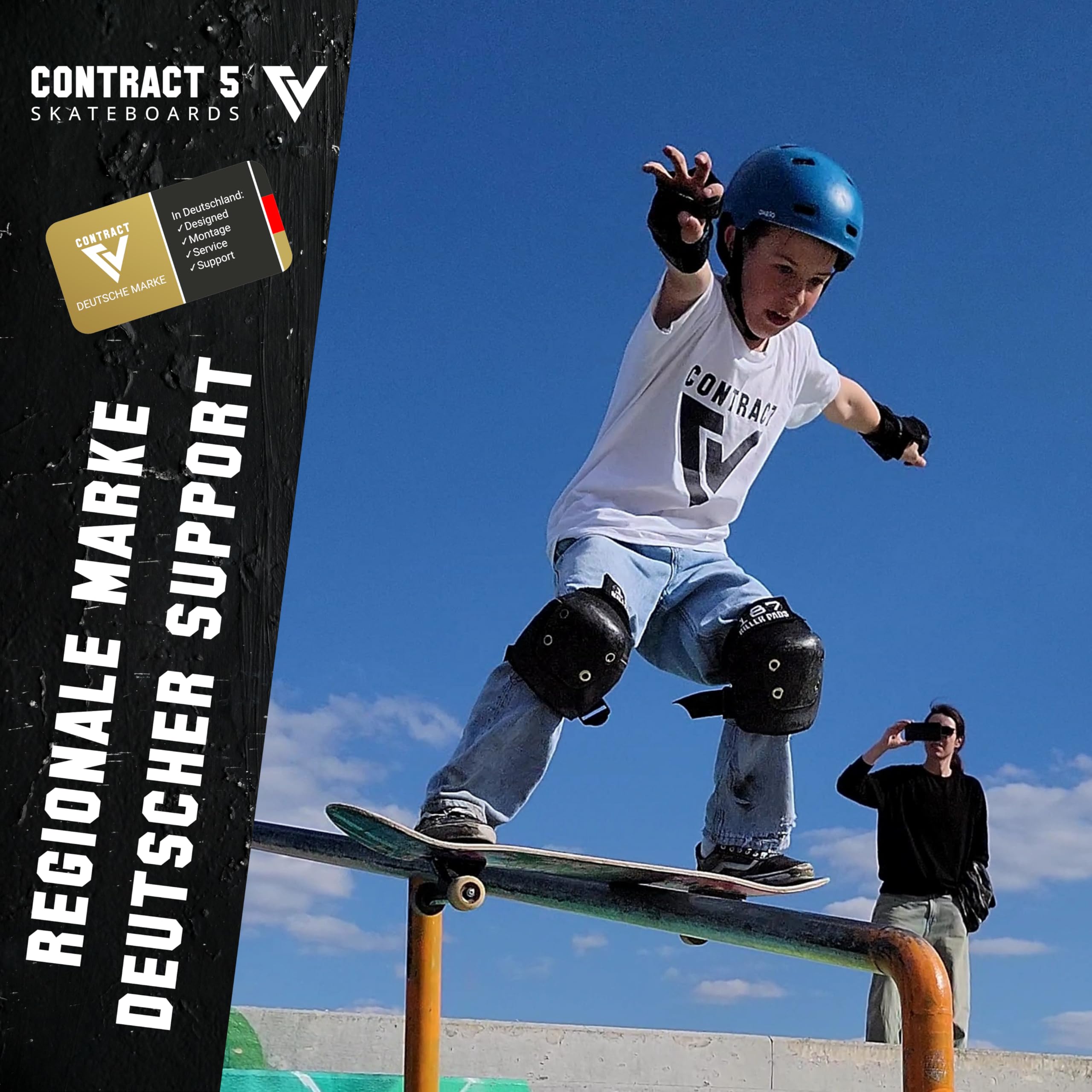 Komplett Skateboard Pacific Paradise - für Kinder und Jugendliche - 7-lagiges Ahornholz Deck - Medium Concave Standard Popsicle Shape - für Anfänger, Profis, Mädchen & Jungs