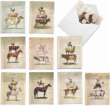 Best Card Co 10 Mini Thank You Bulk Note Cards Farm Stand M6595TYG