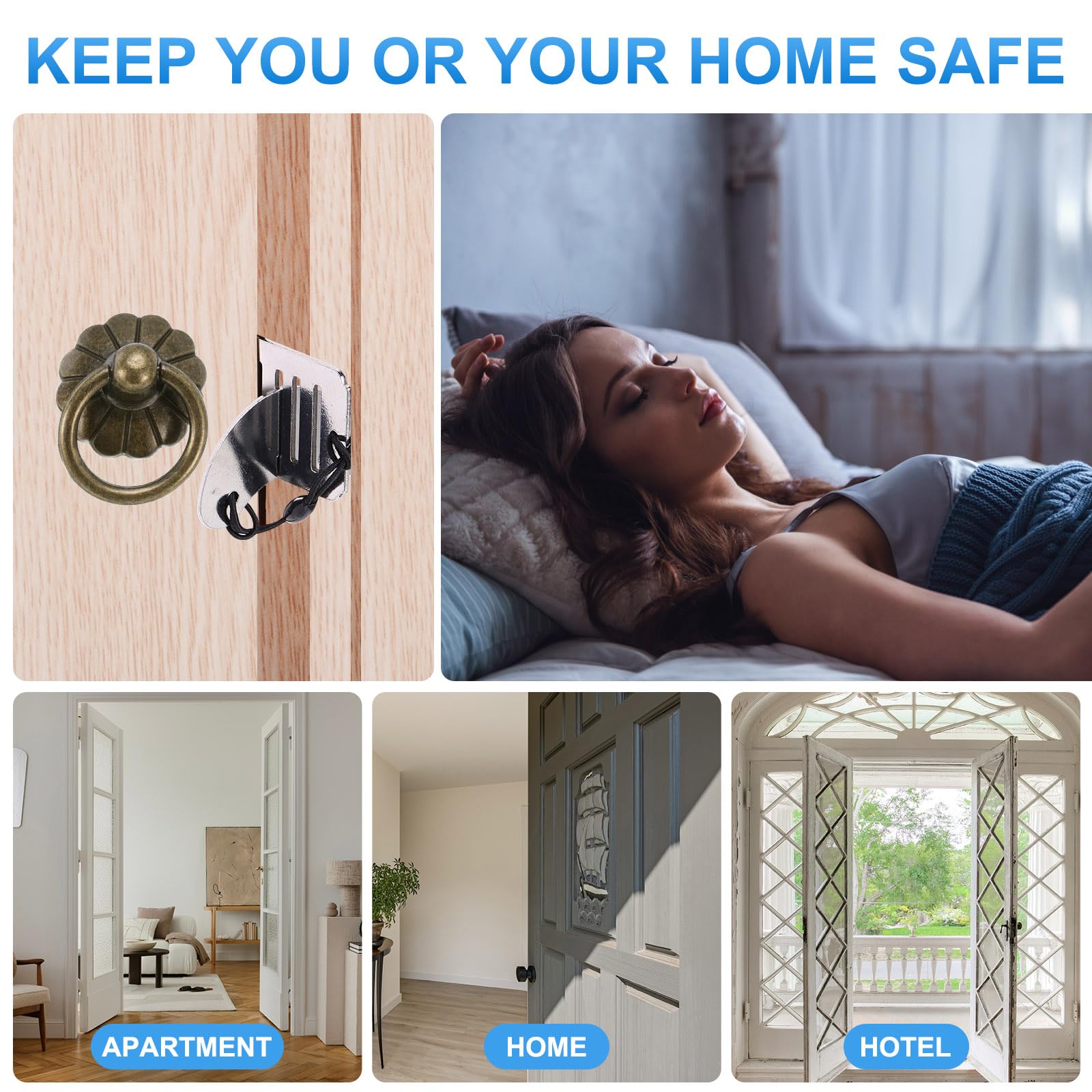 PATIKIL Home Security Door Reinforcement Lock 3.27"x1.18" - Image 4