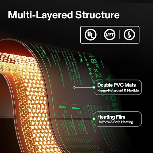 Miniatura 8 de Alfombrilla de calor Vivosun durable impermeable Almohadilla de calefacción cálido hidropónico