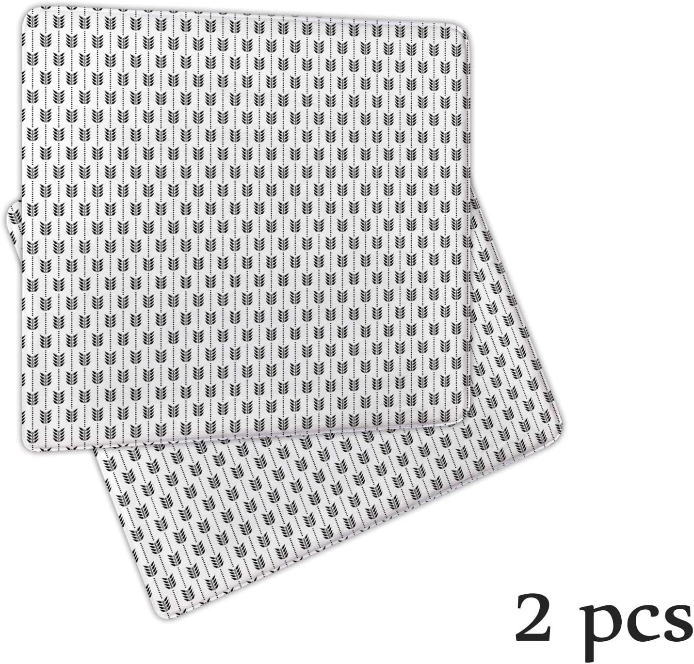 Atokker Black and White,Seat Cushion Pad Office Chair Cushion Geometric Composition