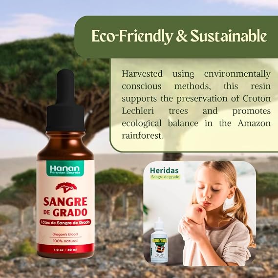 Dragon's Blood 1oz - 100% Natural Croton Lechleri Tree Sap Resin - Wildcrafted Sangre de Grado from Peru