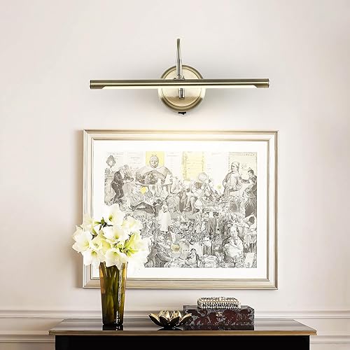 Miniatura 8 de JOOSENLUX Luces de Pared Modernas a Batería Bronce Antiguo Luces Inalámbricas para Cuadros de Pared de 16.5 Pulgadas Regulables Luces Bajo Encimera