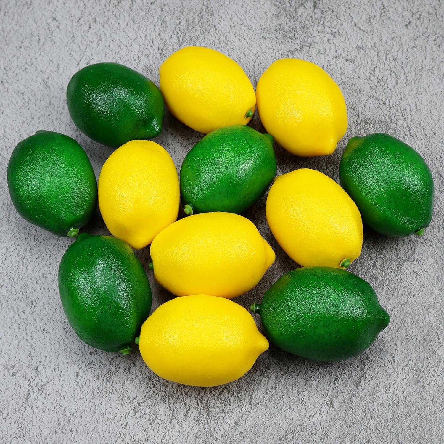 Lorigun 12 Pcs Fake Lemons Limes,Artificial Lemons Fake Fruits Lemon for Kichen Party Chirstmas Decor Photography Prop, Artificial Fruits Lemon Prop, Double Colour(6 Green+6 Yellow) - Image 7