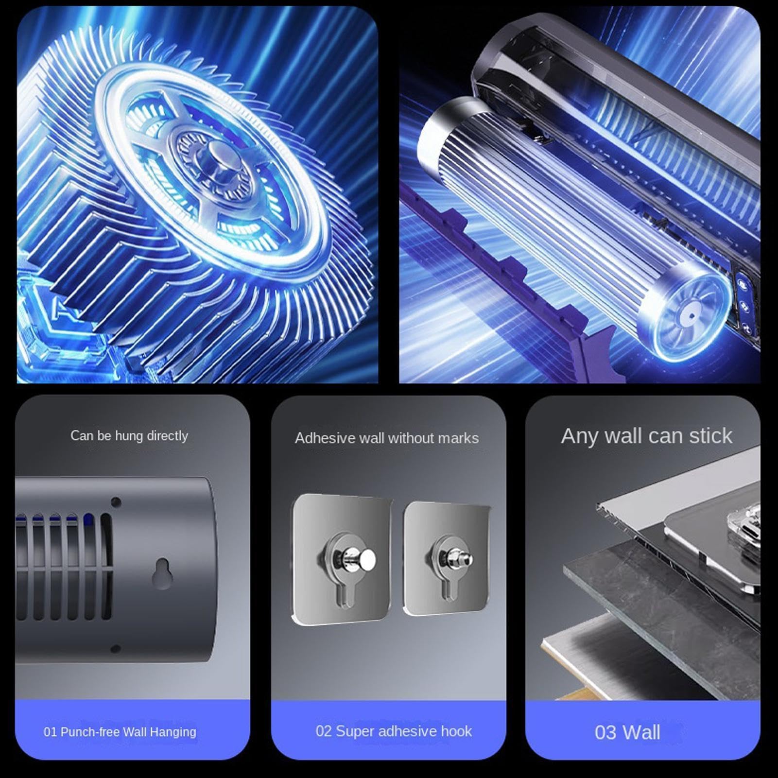 Ventilatore Scrivania Ventilatore USB Ricaricabile a 3 Velocità con Porta | Ventilatore per scrivania silenzioso 30 cm Per Camera, Cucina, Ufficio, Donne