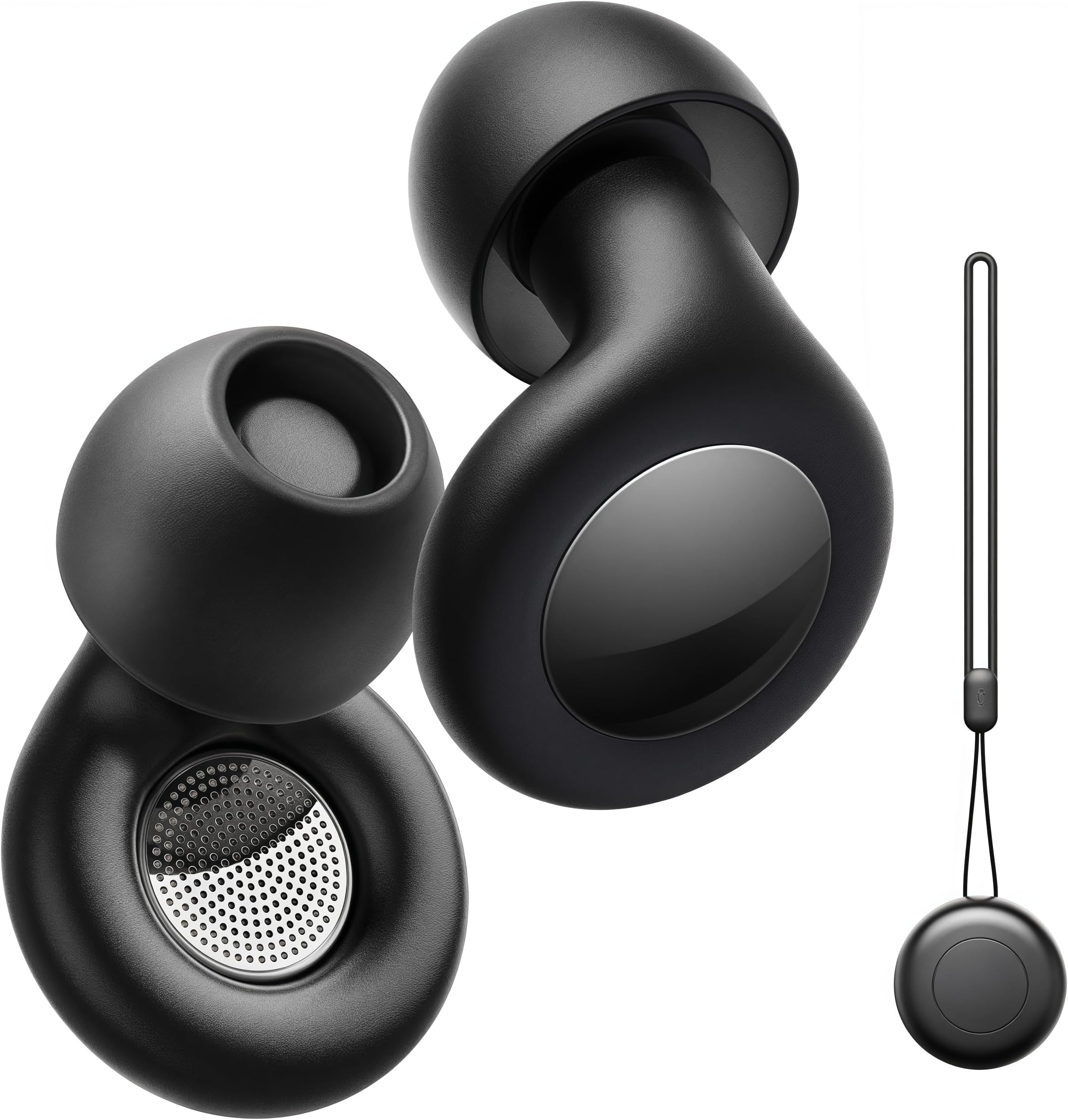 Ear Plugs for Sleeping Noise Cancelling, Reusable Silicone Ear Plugs for Noise Reduction with 8 Ear Tips, Earplugs for Sleep, Concerts, Travel, Snoring (Black, One Size)