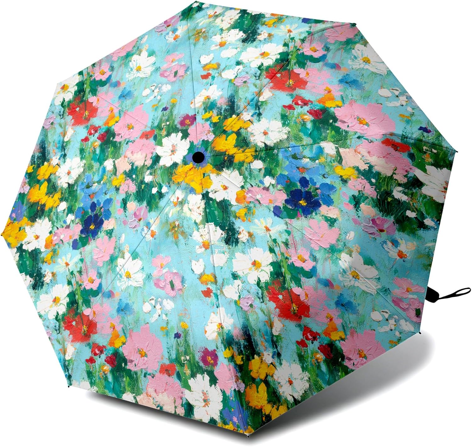 Automatic Folding Travel Umbrella Windproof & Rainproof, Compact Lightweight Portable with UV Protection & Sun Shade for Girl & Women Outdoor