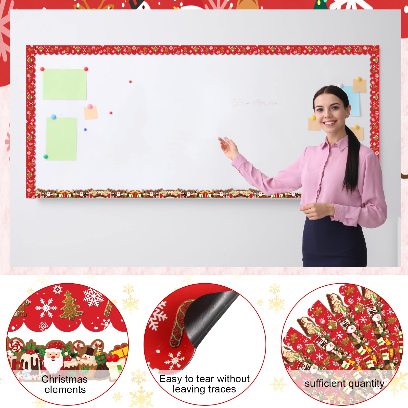 12x Magnetische Bordüren Für Whiteboards – Bunte Retro-Deko Für Klassenzimmer & Büro