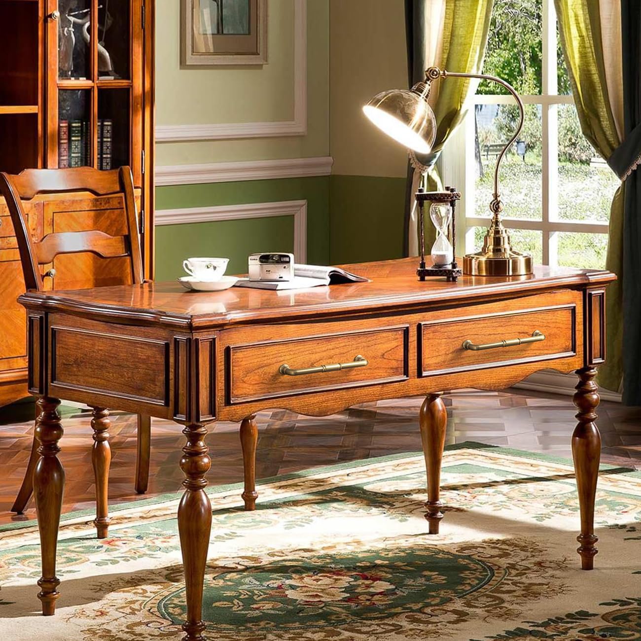 Goo-Ki 6 Pack Champagne Bronze Cabinet Pulls Drawer Pull, 5-1/16"(128mm) c-c Kitchen Hardware,Modern Zinc Alloy Bar Cabinet Drawer Handles for Cupboard Wardrobe