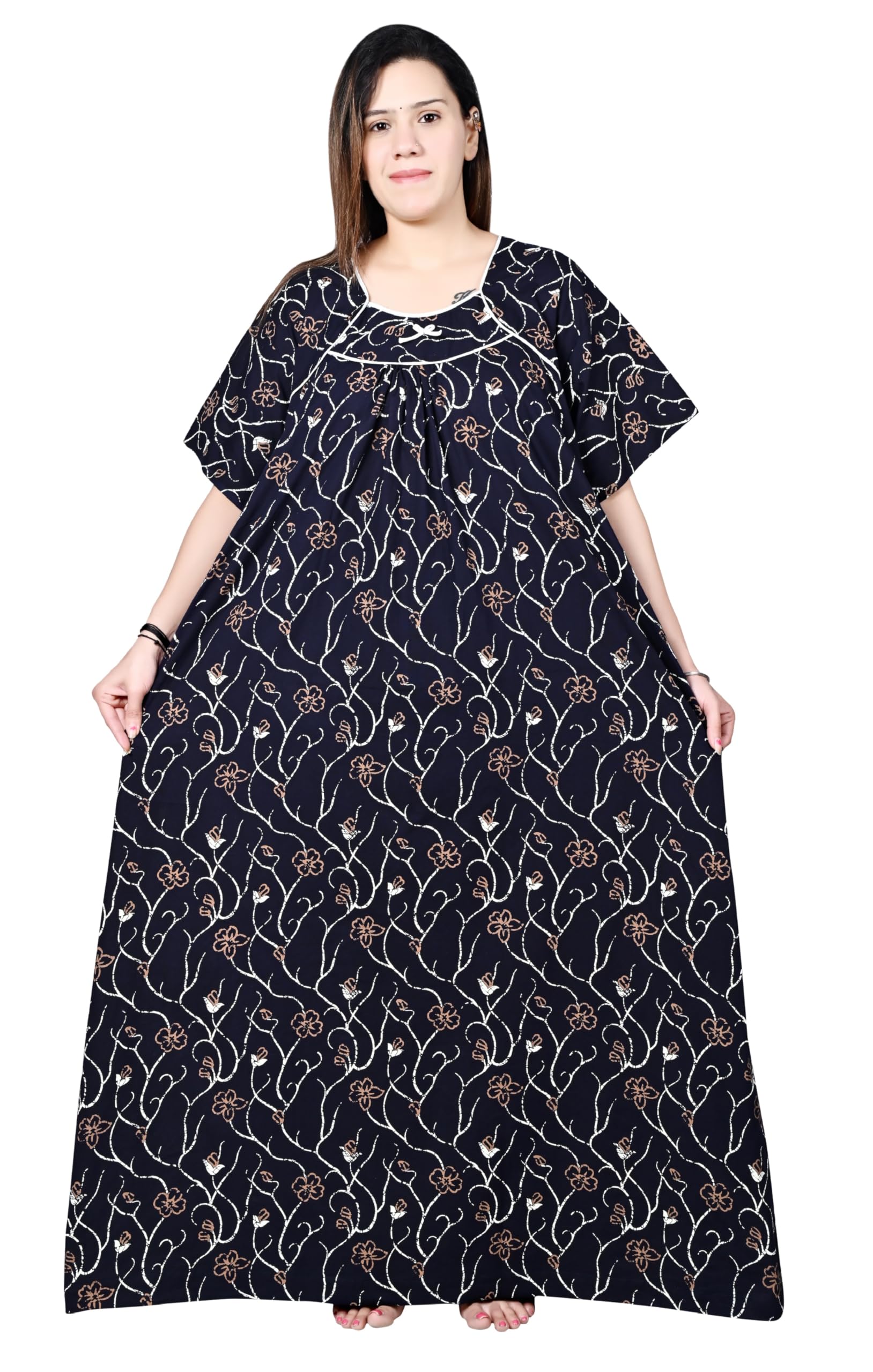 bindass female collection Women’s Plus Size Nighty Maxi 5XL-10XL | Cotton Full Length Gown for Ladies | Soft Breathable Printed Sleepwear-picture-41