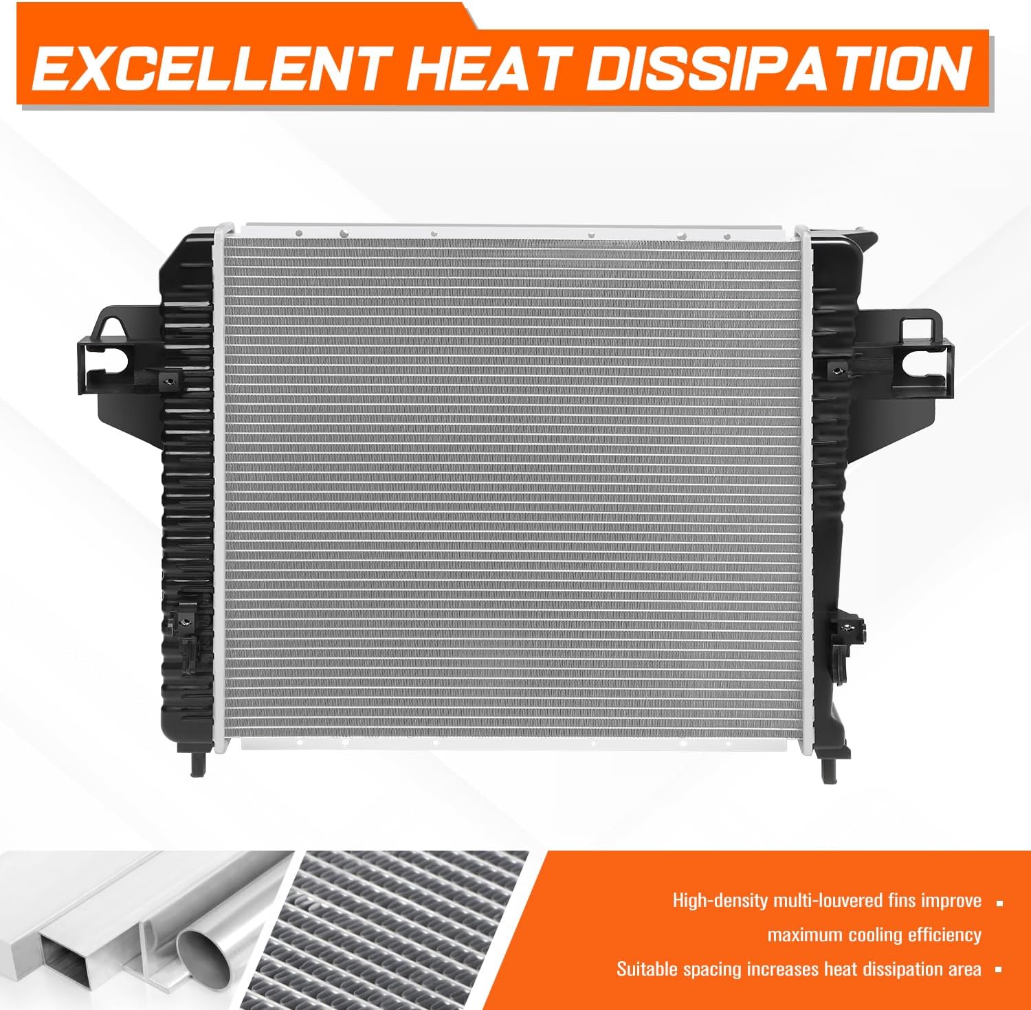 DPI-2481 OE Style Full Aluminum Core Radiator Compatible with 02-06 Jeep Liberty 3.7L