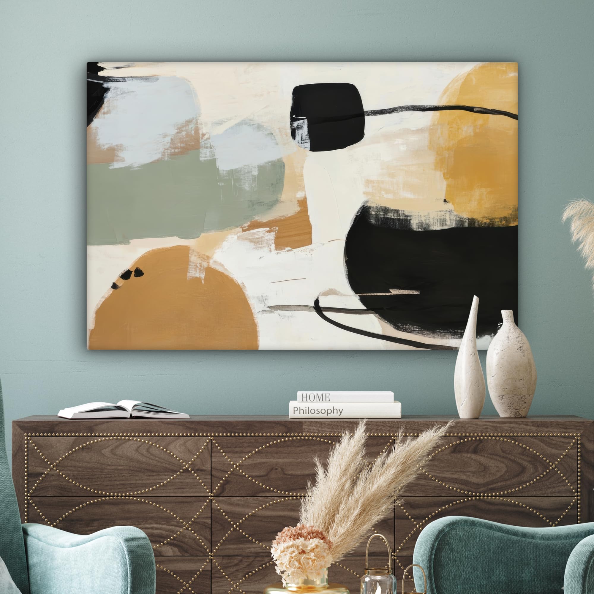 MuchoWow© Wandbilder Groß 120x80 cm XXL Wohnzimmer Wanddeko Schlafzimmer Zimmerdeko Wandgemälde Zimmer Deko auf Wand Dekoration Wall Art Farbe - Abstrakt - Farben