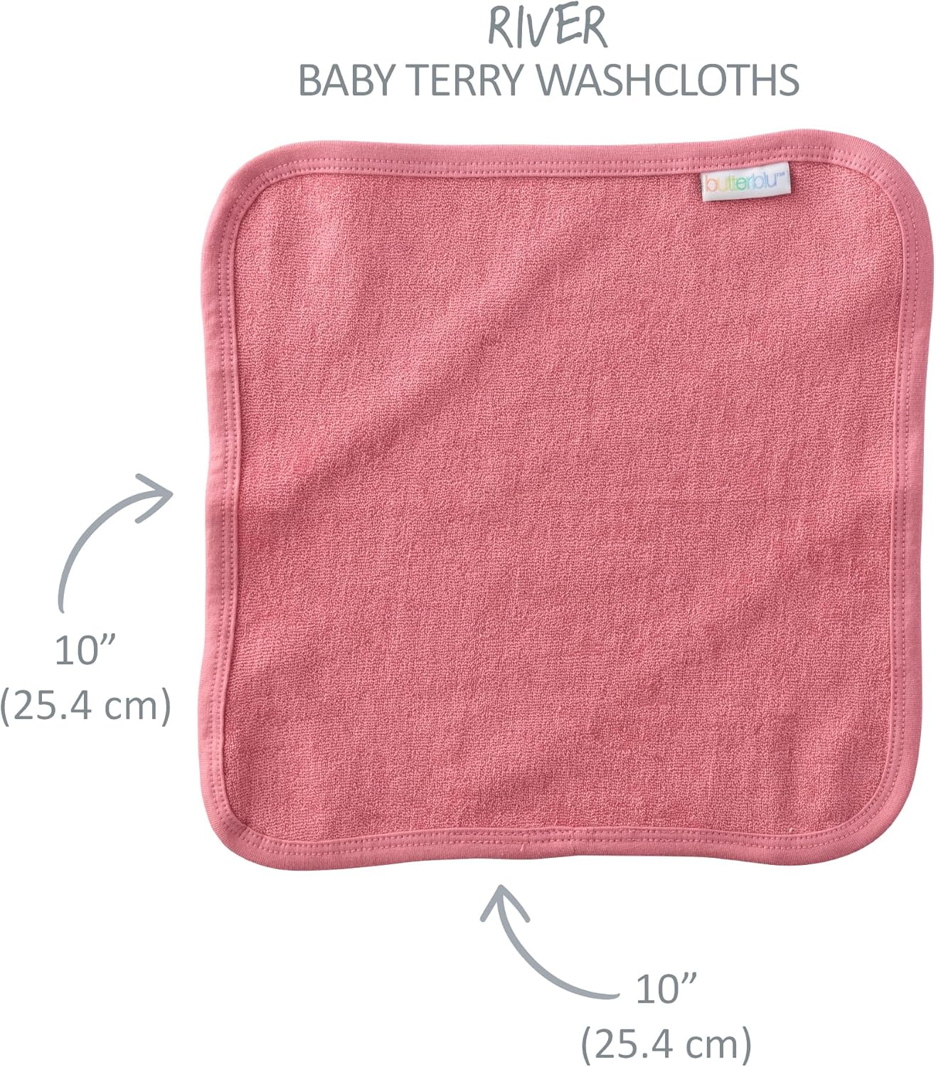 River 10-Pack Baby Terry Washcloths 100% Organic Cotton Absorbent for Baby and Toddler Boys & Girls, Sunny Pink Rainbow, One Size - Image 4
