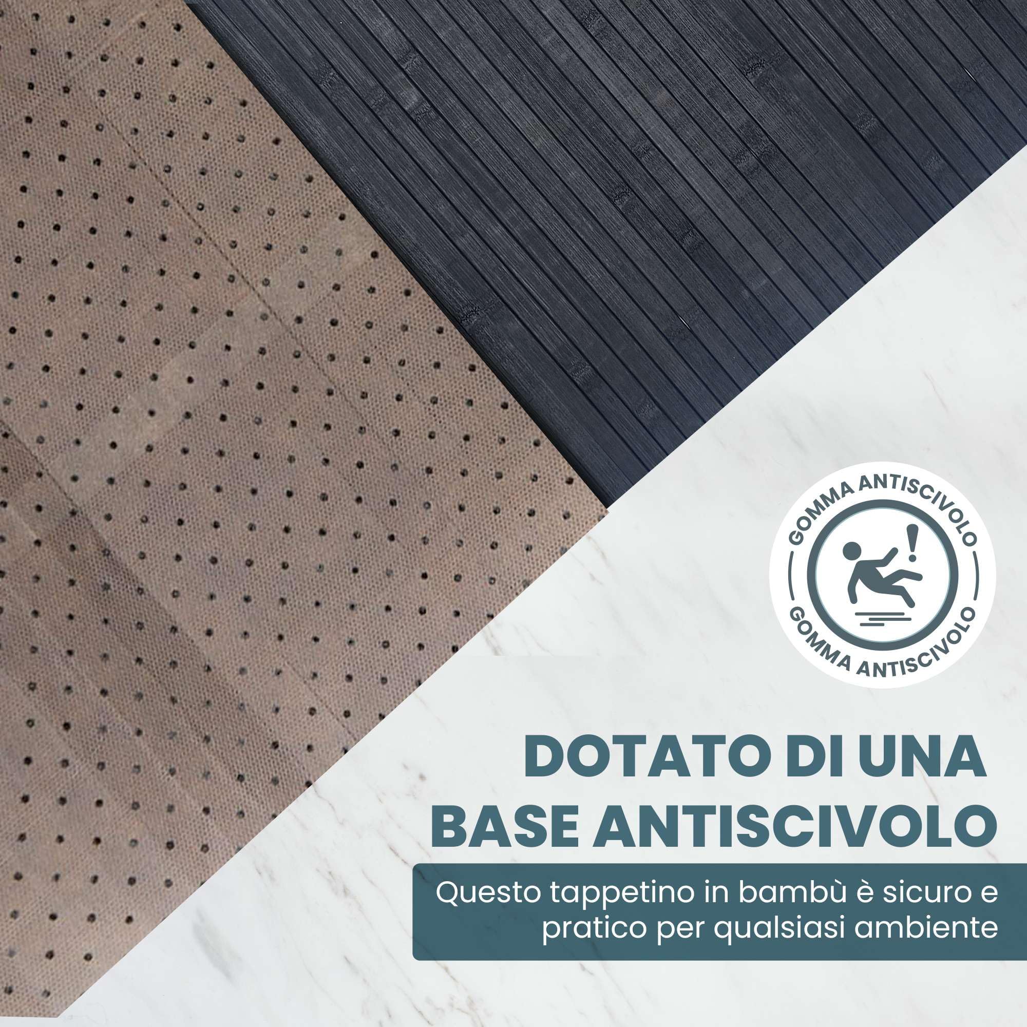 Tappeto Bambù Per Cucina 50x120cm - Antiscivolo, Lavabile, Design Vintage - Foto 5