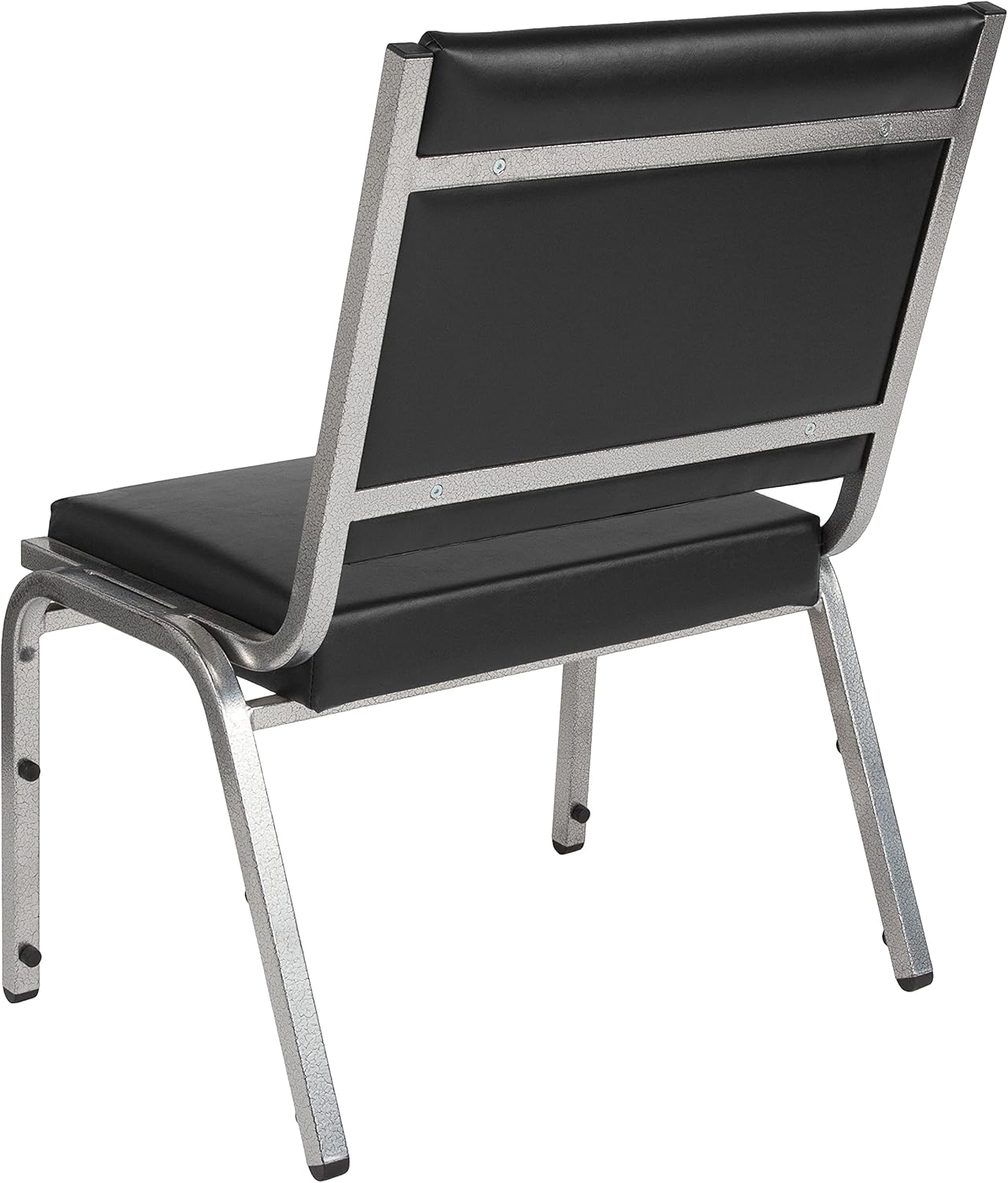 EMMA + OLIVER 950 lb. Rated Black Antimicrobial Vinyl Bariatric Medical Reception Chair