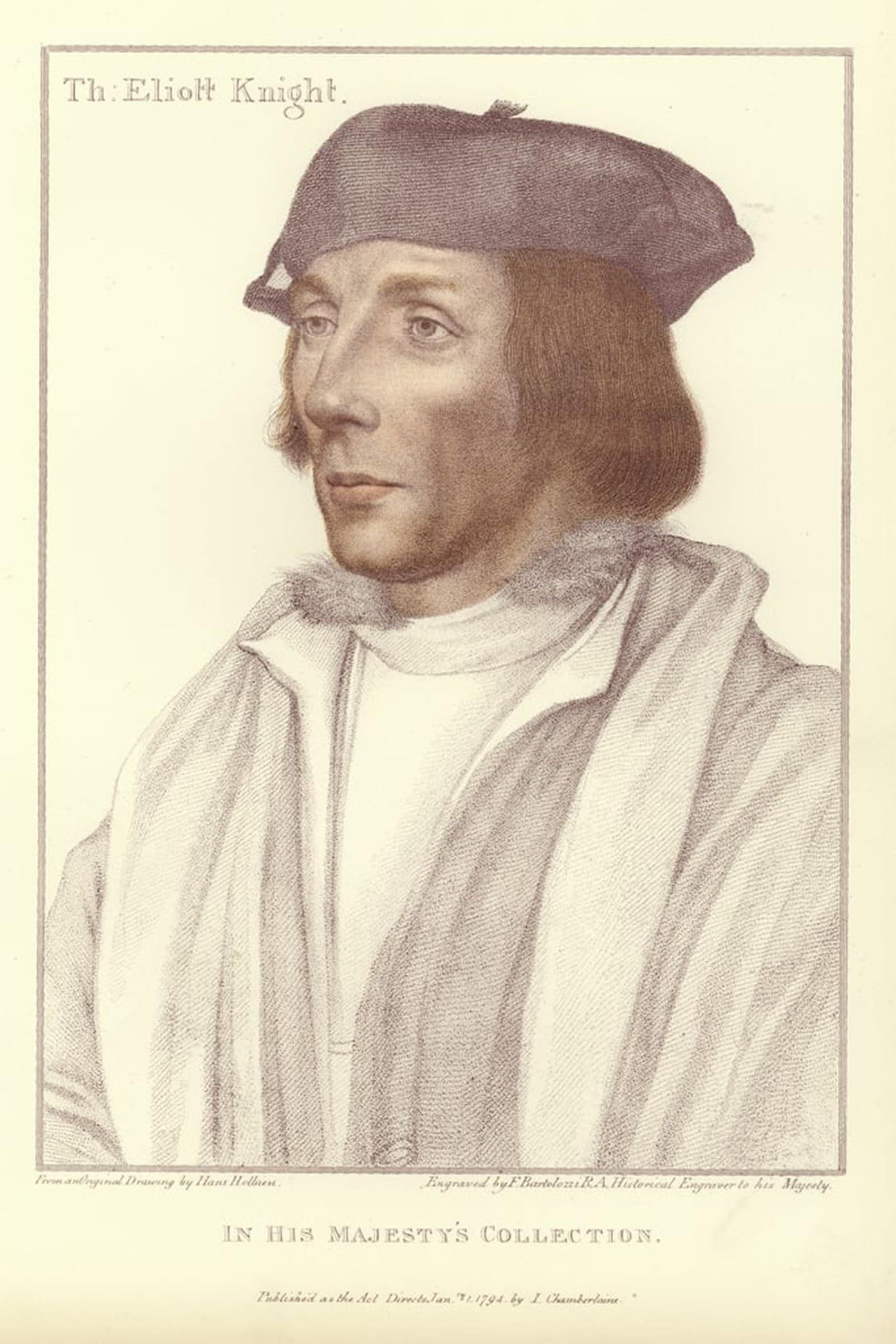 Serendipitp No Frame Retro Picture Poster Wall Art Pictures Painting Sir Elyot By Hans Holbein Der Jüngere Wall Art Canvas Print For Wall Decor 60X90cm
