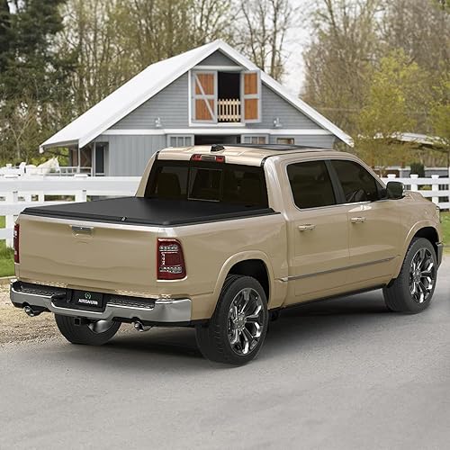 Miniatura 8 de AUTOSAVER88 Cubierta suave de triple pliegue para caja de camioneta, compatible con Chevy ColoradoGMC Canyon 2015-2024 con caja de 5.2 pies