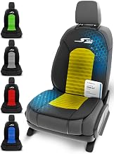 WALSER Car Comfort Auto-Sitzauflage S-Race, Auszeichnung Sehr Gut* Autositzauflage, Sitzkissen-PKW, Universal PKW Sitzschoner, Sitzauflage-Auto Vordersitze, Sitzaufleger gelb/schwarz