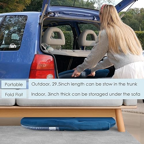 Miniatura 5 de Nnewvante Reposabrazos plegable para suelo, soporte de respaldo de 42 posiciones, asiento ajustable en el suelo, cojín apilable lavable para clases