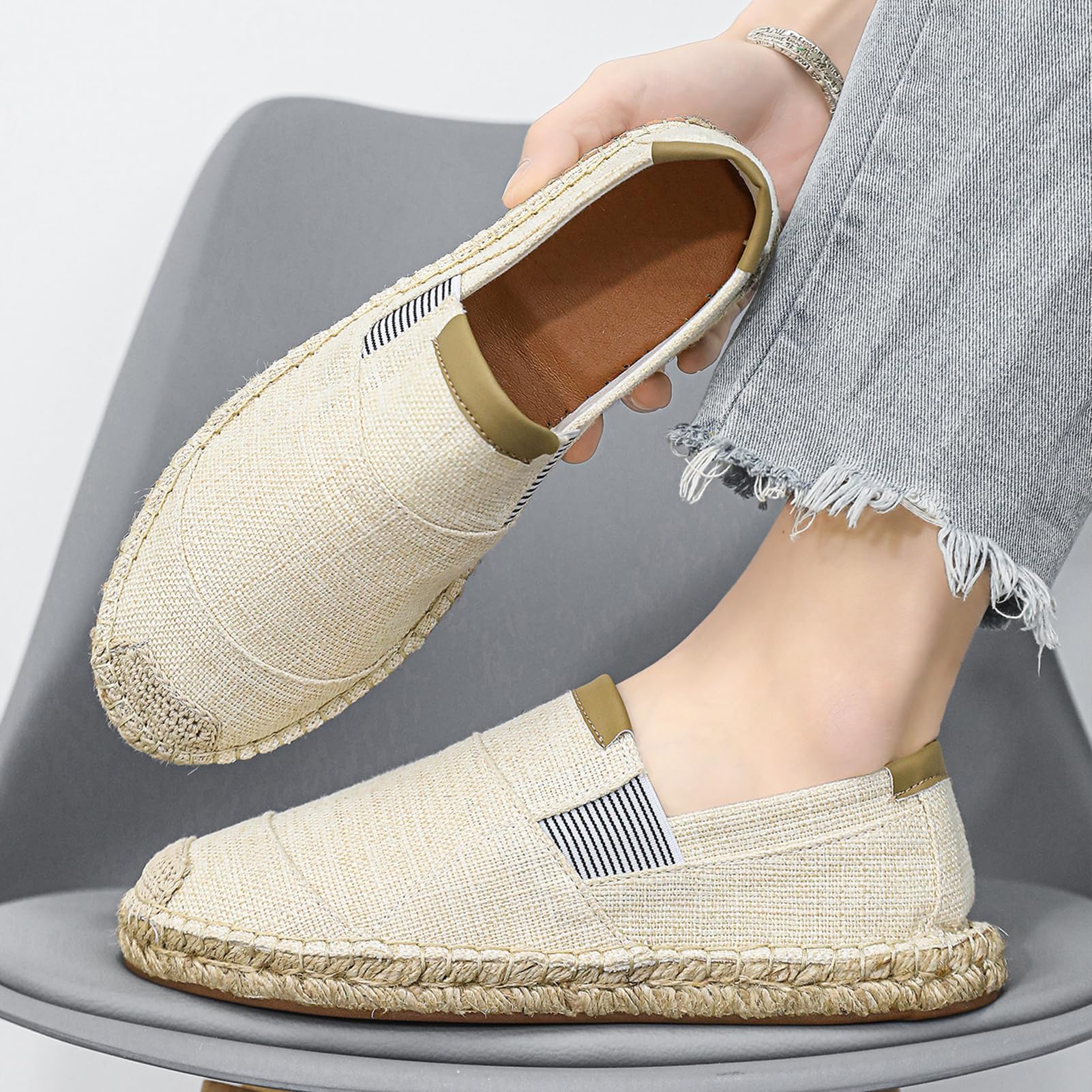 Alexis Leroy Espadrilles classico espadrilles da uomo pantofole piatte