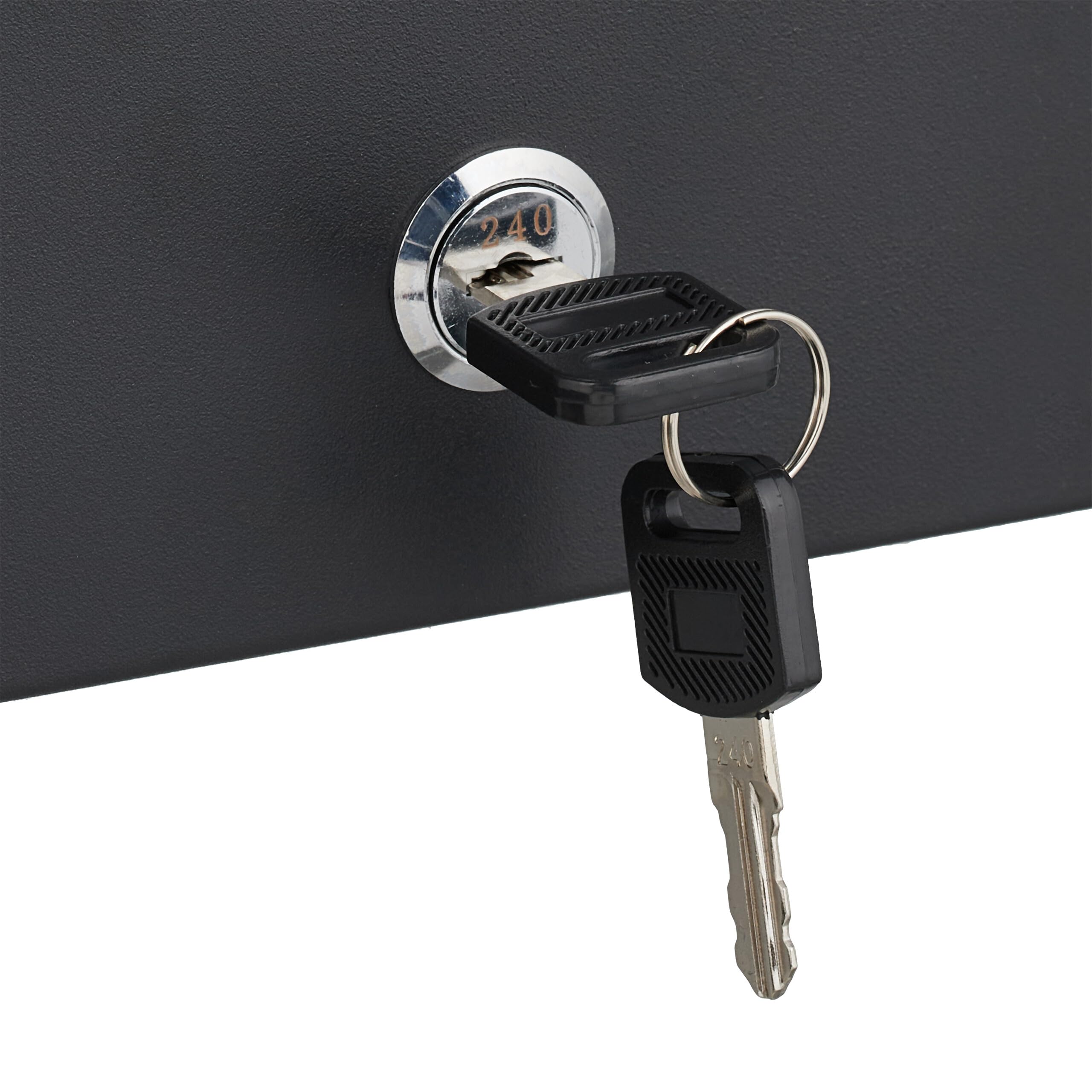 Relaxdays Posacenere da Muro per Esterno, Ceneriera con Chiave, Contenitore Interno Rimovibile, 32,5 x 15 x 6 cm, Nero