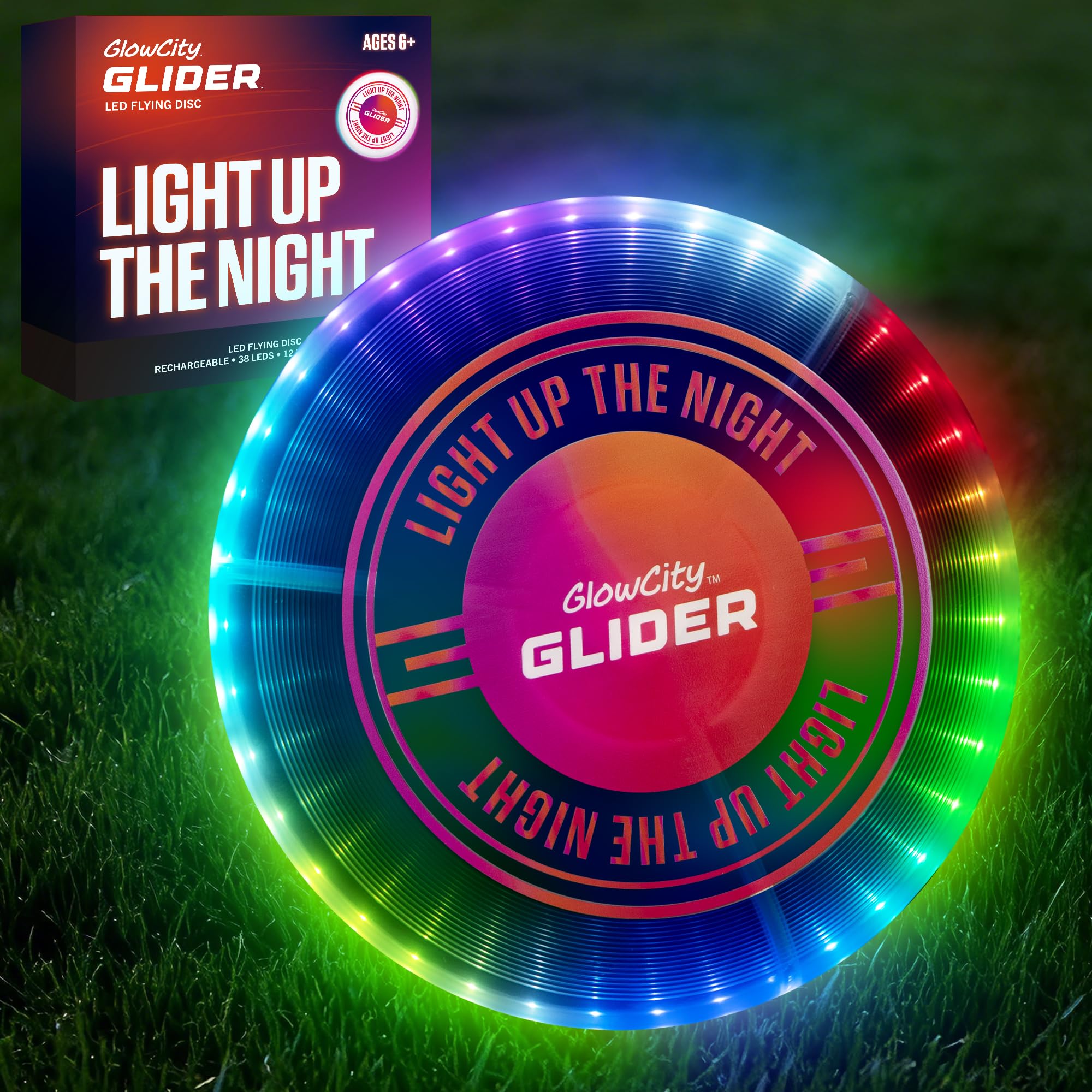 GlowCity Deslizador; disco volador LED