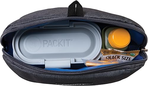 Miniatura 4 de PackIt Bolsa de aperitivos congelable, construida con tecnología EcoFreeze plegable, reutilizable, cierre de cremallera que se bloquea en aire
