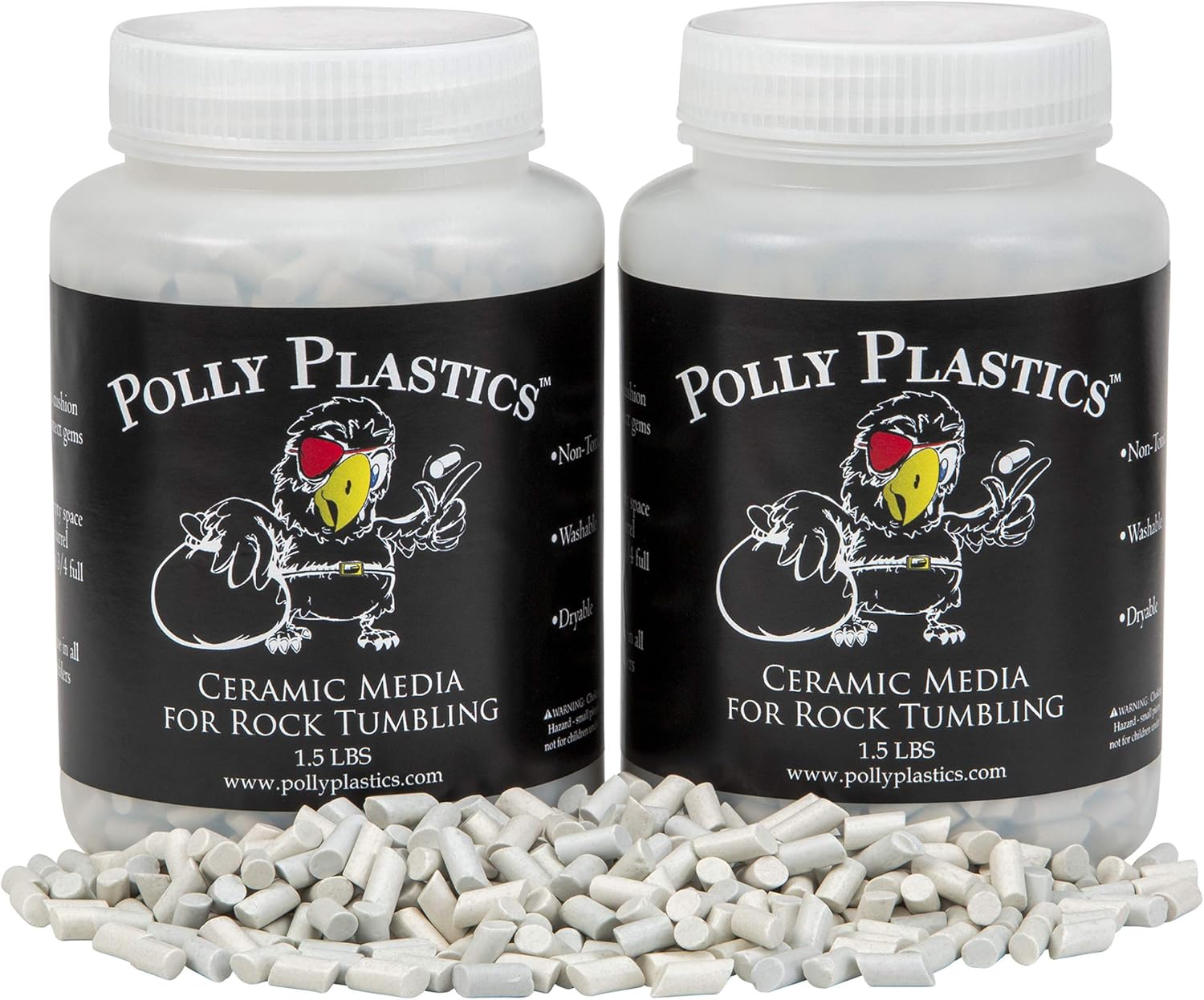 Polly Plastics Rock Tumbling Ceramic Filler Media (Small