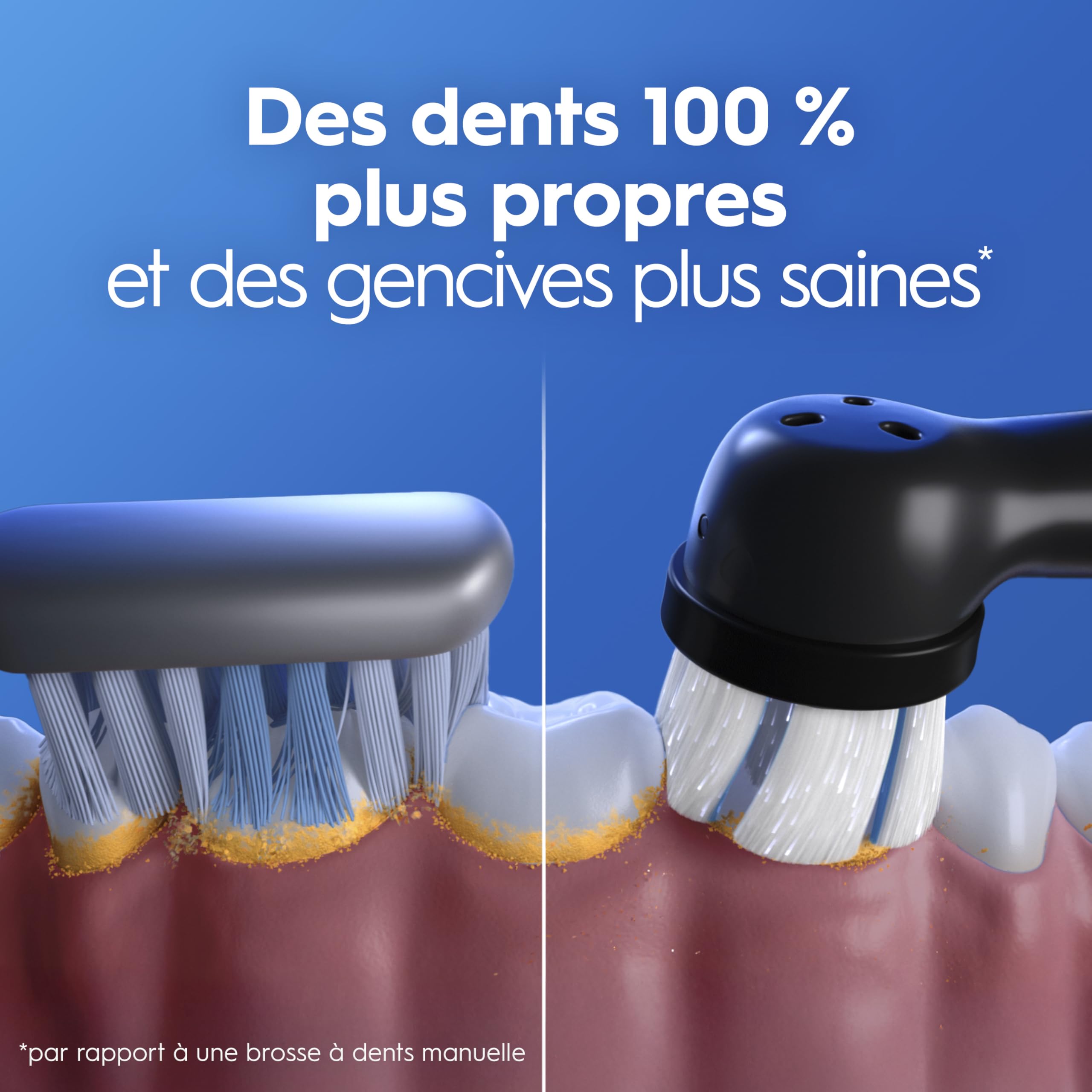 Oral-B Brosses à Dents Electriques iO 3 Duo, 4 Brossettes de Rechange, Noire et Rose - 3 Modes de Brossage dont Douceur et Blancheur, Capteur de Pression sur les Gencives, Batterie Rechargeable, Etui - 5