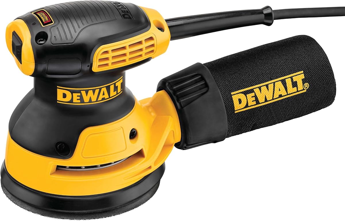 Lijadora orbital DEWALT, herramienta lijadora de palma de 5 pulgadas, 12,000 OPM (DWE6421)