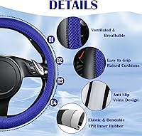 Vista 6 de CAR PASS Fundas de asiento de malla de aire 3D para automóvil, juegos completos con esponja de 5 mm, 4 piezas de alfombrillas de piso para automóvil