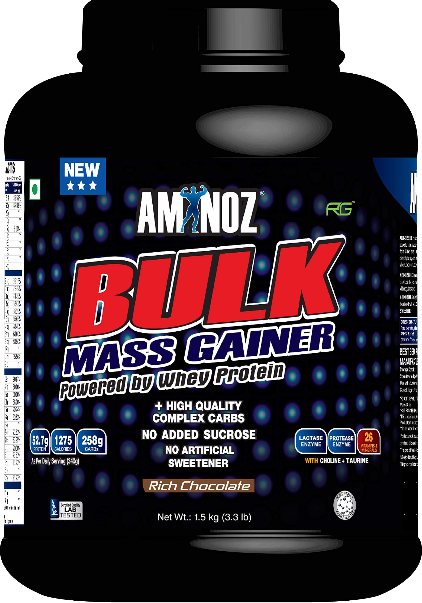 AMINOZ-BULK MASS GAINER-3.3 LBS - CHOCOLATE