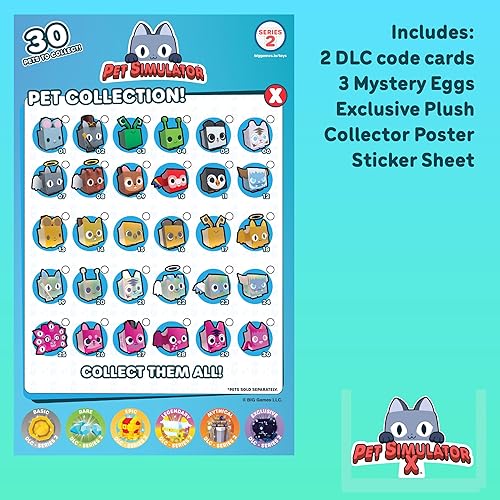 Miniatura 3 de UCC Distributing PET Simulator Series 2  Paquete exclusivo de coleccionista de dragón rojo  Estuche misterioso con 8 artículos  Juguetes de peluche