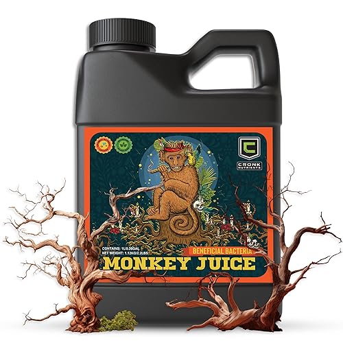 Monkey Juice Cronk Grow Nutrientes  Fertilizante vegetal  Potenciador de masa de raíces  Compatible con suelo jardín hidropónico e hidropónico 16oz