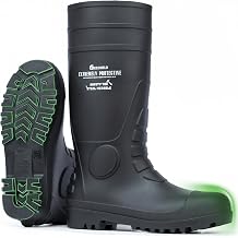PVC Rain Boots for Men And Women &ndash; Waterproof Slip-Resistant Rubber Work Boots, Seamless Durable Tall Knee Boots for Agriculture, Gardening, Fishing, Industrial &amp; Outdoor Work