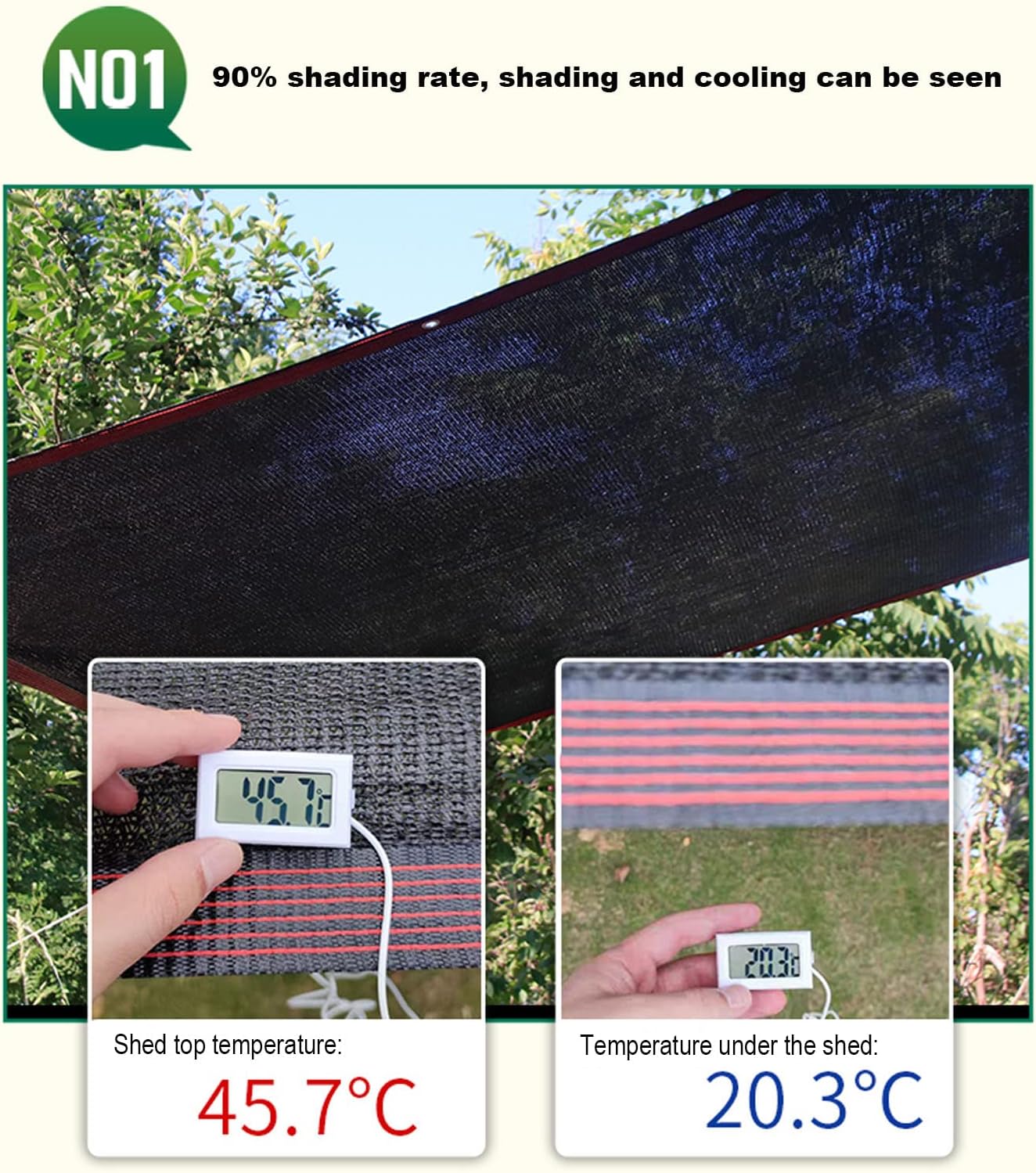 SPOUR Shade Netting,Shading net,Shade Cloth,97% Shading Rate,Shade Net with Grommets,Shade Mesh,UV Protection net,for Pergola,Patio Plants,Greenhouse,Chicken Coop,Outdoor,Black,5.5 * 5.5m/18 * 18ft