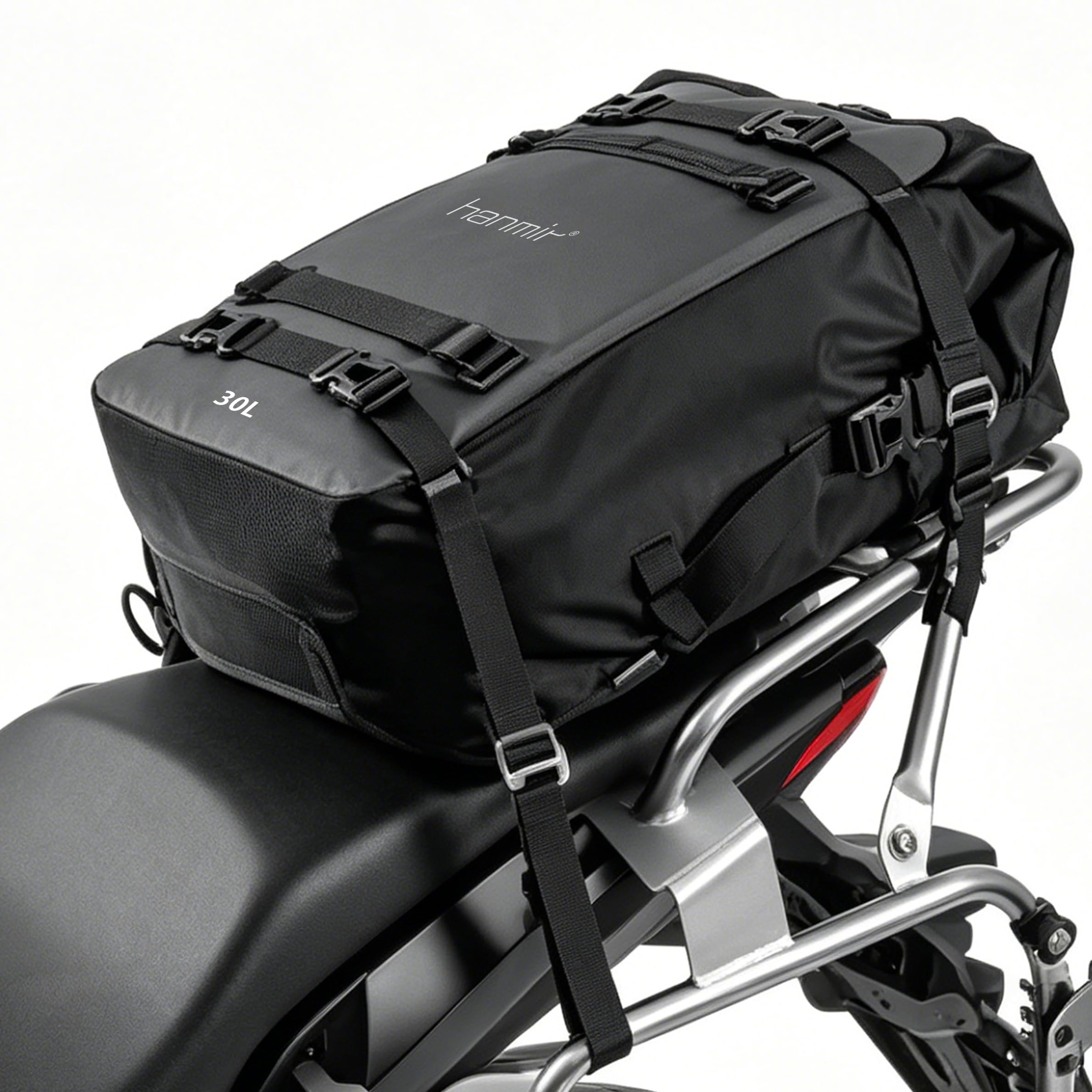 Amazon | hanmir バイク シートバッグ 30L 大容量 ツーリングバッグ