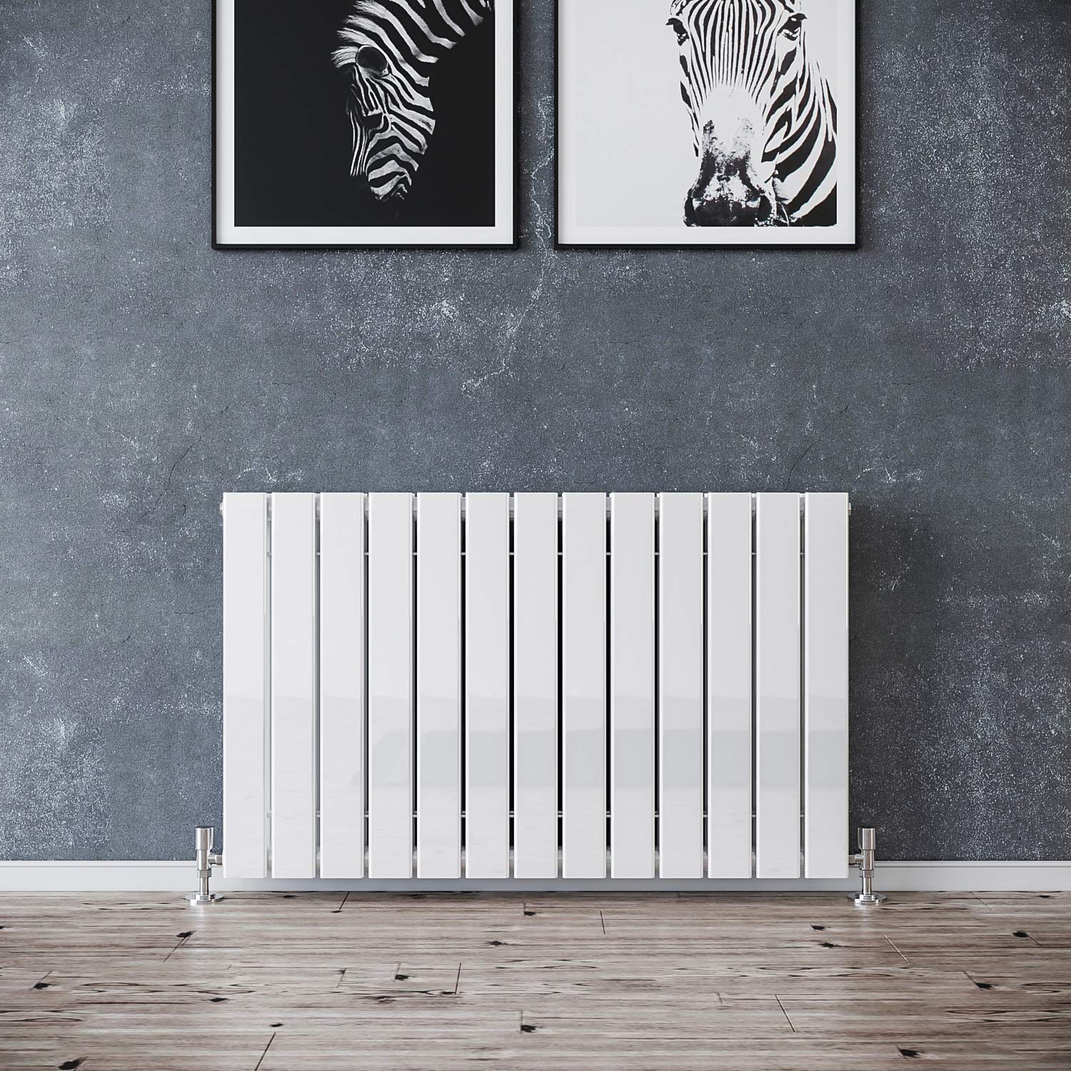 Elegant White 600 X 988 Mm Horizontal Radiator Column Designer Radiator Heater Double Flat Panel