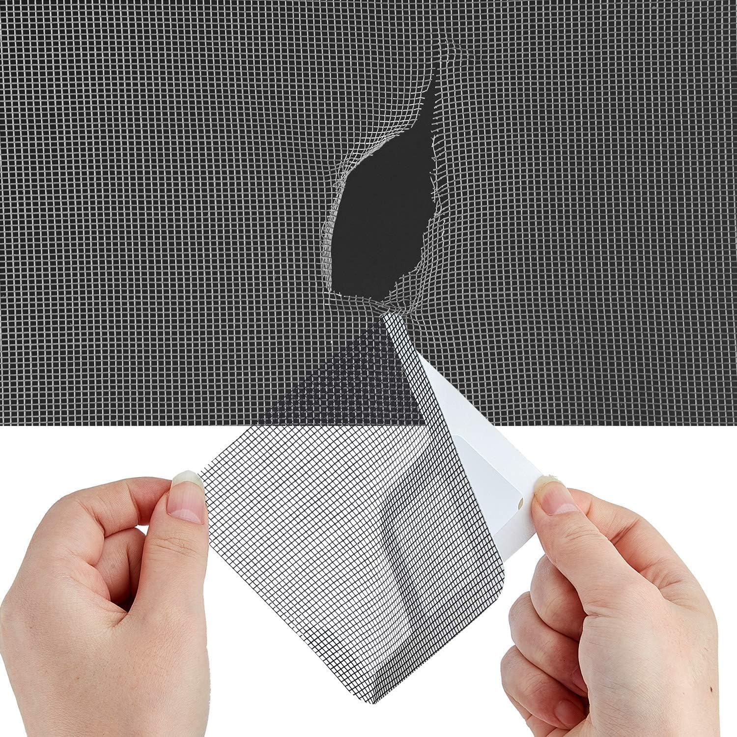 COOFANDY Window Screen Repair Patches, 10 pcs Door Window Screen Repair Stickers Mesh Repair for Repair Holes Self-Adhesive Screen Net Anti-Mosquito 4