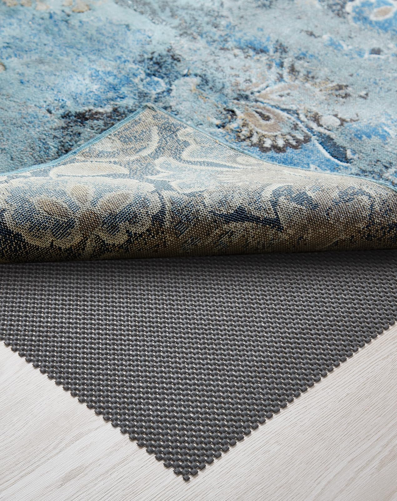 Photo 1 of Veken Runner Rug Pad Gripper for Hardwood Floors, Non Slip 2x10 Ft Rug Pads for Area Rugs, Thick Dark Grey Rug Grippers for Tile Floors, Under Carpet Anti Skid Mat, Keep Your Rugs Safe and in Place