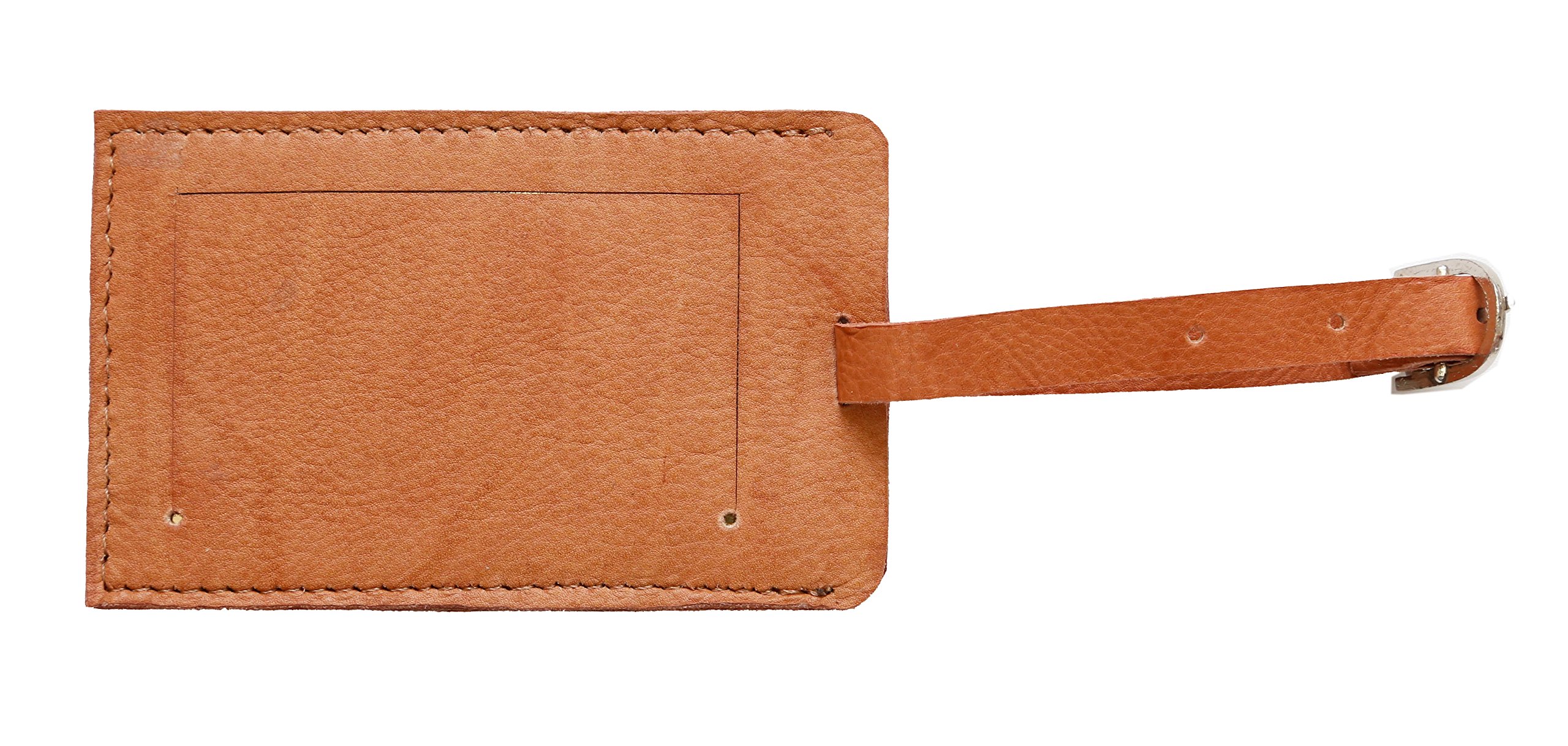 Ashlin® Rectangular Luggage Bag Tag with Adjustable Strap - 100% Tuscany Leather (TAG04-18-08)