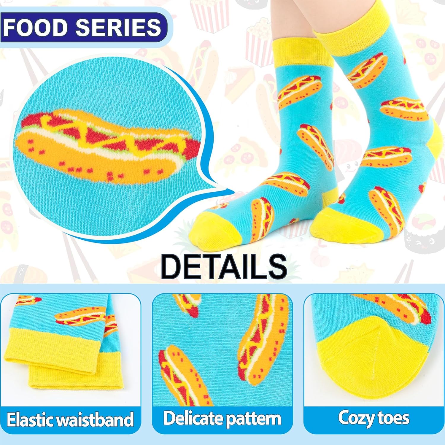 Kids Boys Girls Novelty Crew Socks, Funny Colorful Toddler Calf Socks for 2-18 Years Old - Image 6