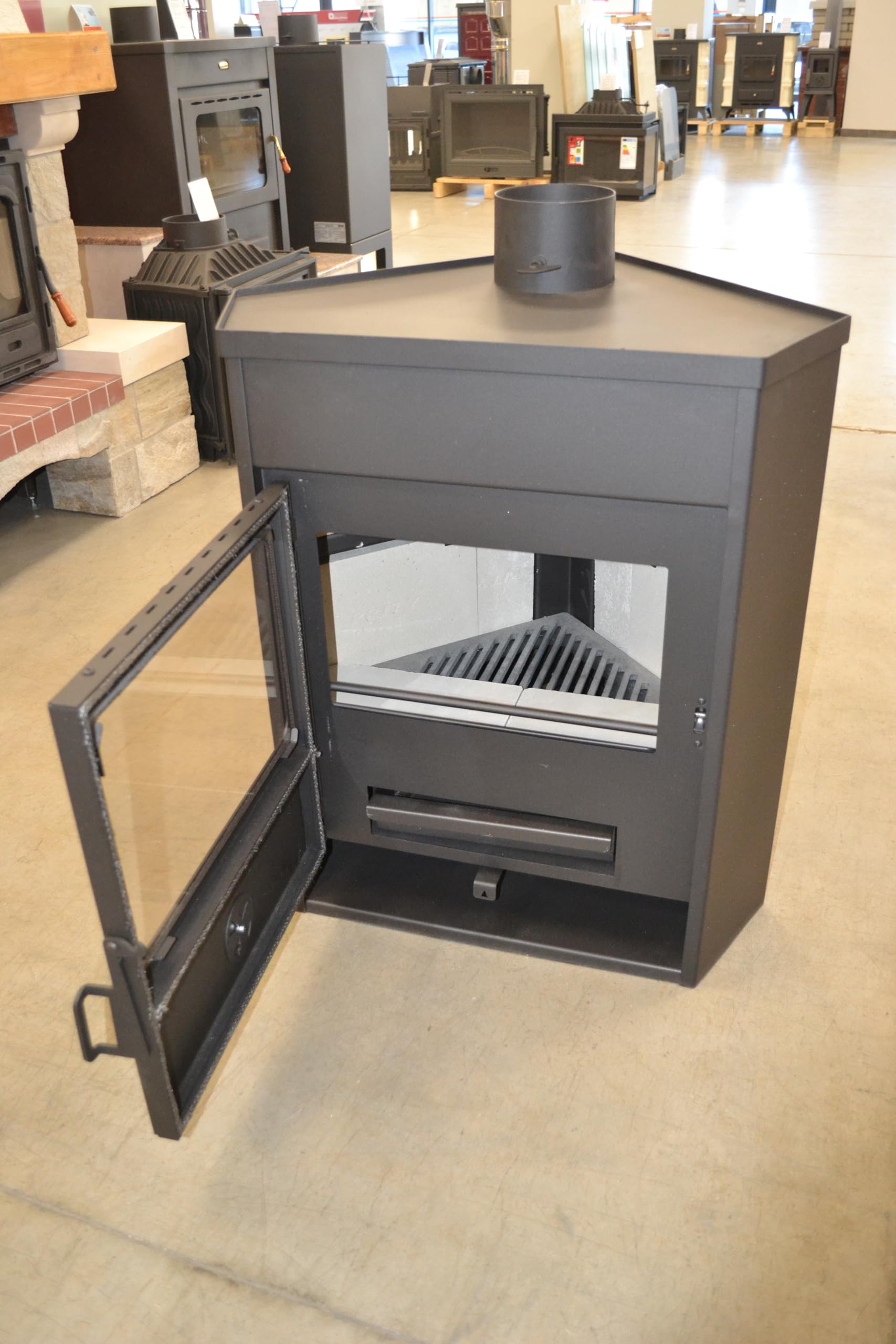 Prity HEATING_STOVE AM D- Poêle à bois en métal Noir 12 kW