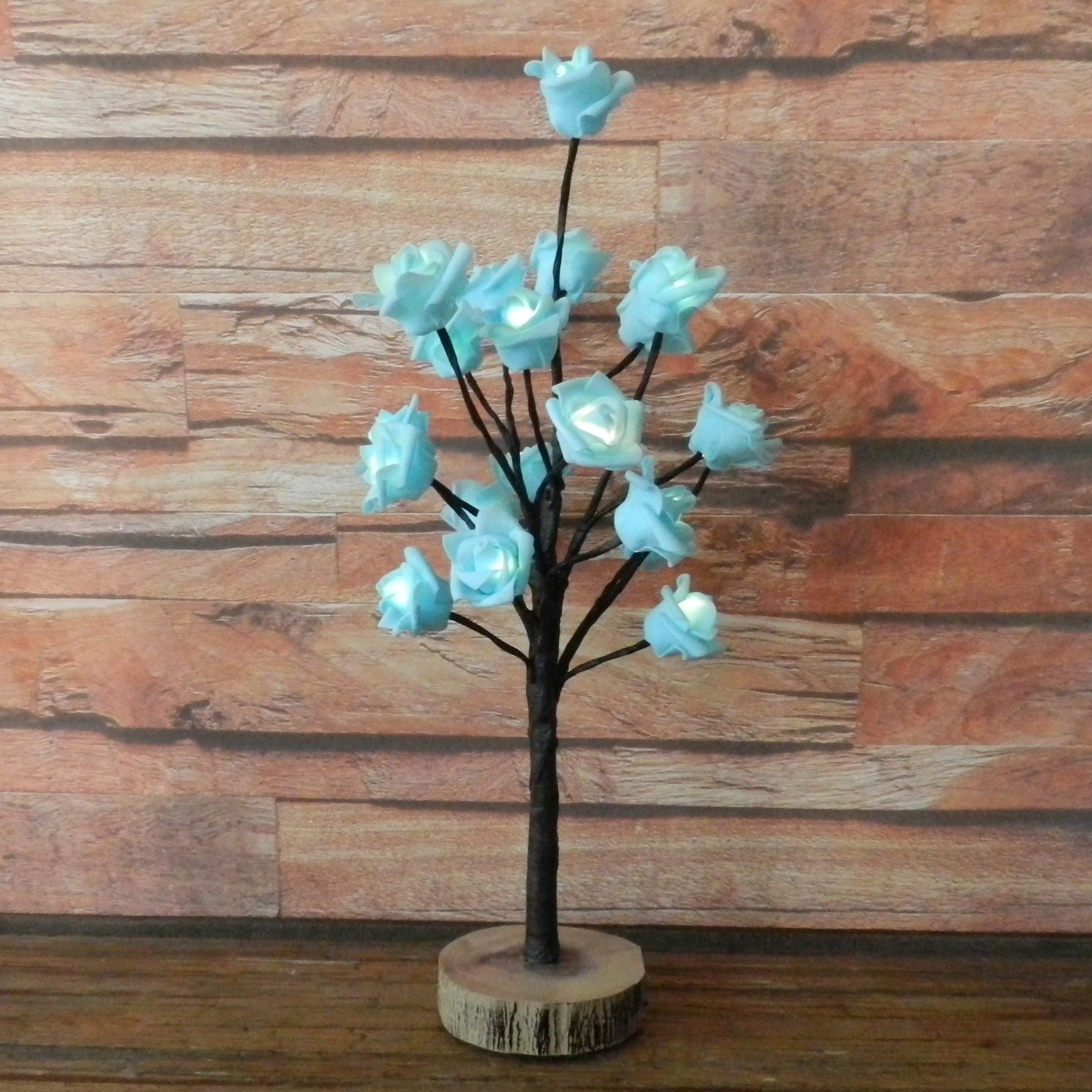 CVHOMEDECO. Funciona Con Pilas Con Temporizador LED Iluminado Y Rosa De Poliuretano Roja Con Petalos Caidos En Una Cupula De Cristal Gran Regalo