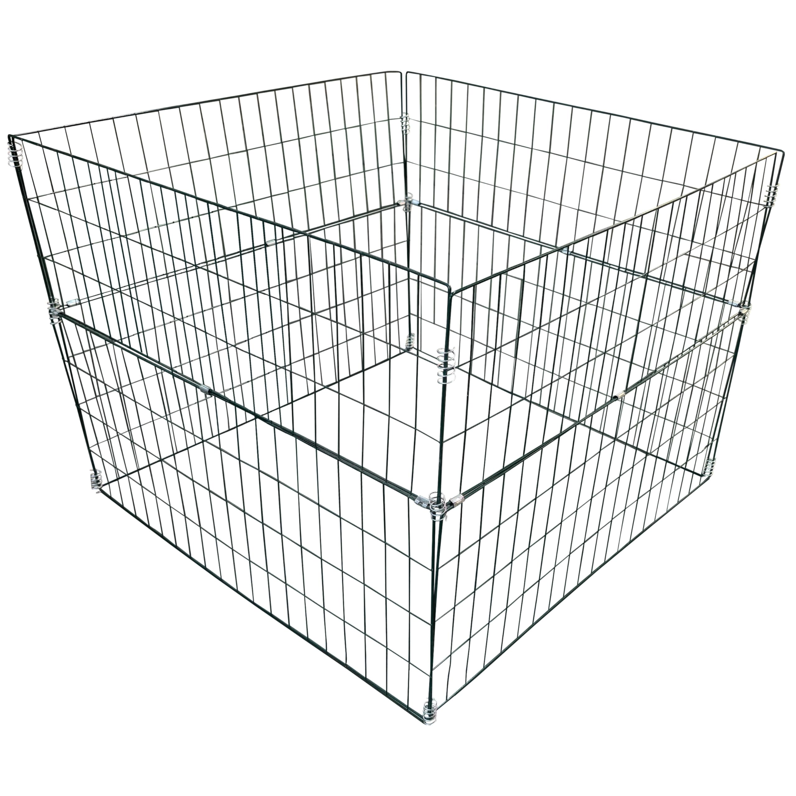 ESTEXO Metall Komposter Gartenkomposter 90x90x70 cm Drahtkomposter Metallgitter grün Metallkomposter Draht Welpenauslauf Auslauf Drahtgitter