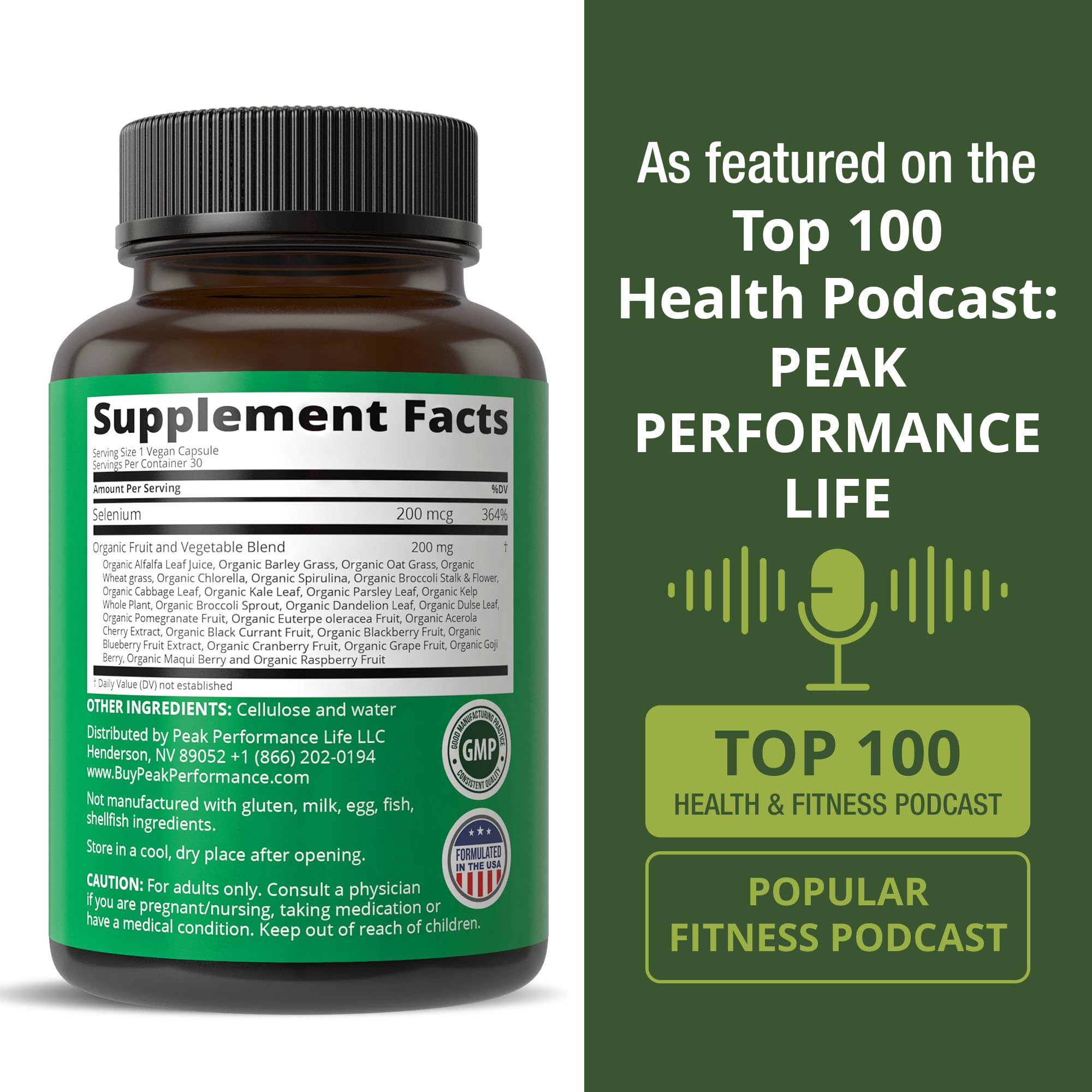 Selenium Supplement with Whole Food Blend of 25+ Vegetables and Fruits — Amazon image 6