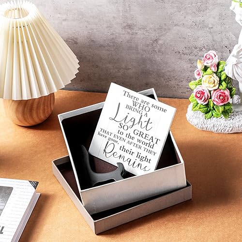 Miniatura 4 de Regalo de duelo, regalos de condolencias por la pérdida de padre, madre, esposo, ser querido, con soporte de madera en la memoria, luz que permanece